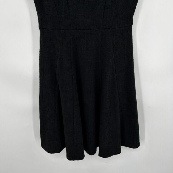 ANTHROPOLOGIE Maeve Black Regina Knit Scoop Neck Short Sleeve Mini Dress Size XS - Picture 7 of 9